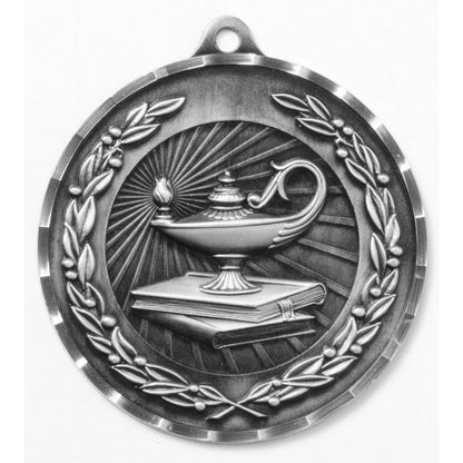 Diamond Cut Academic Medal 2.75" / Silver