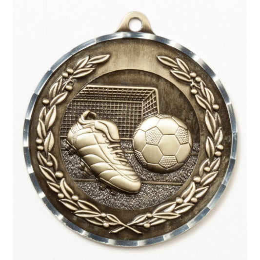 Diamond Cut Soccer Medal 2.75" / Gold