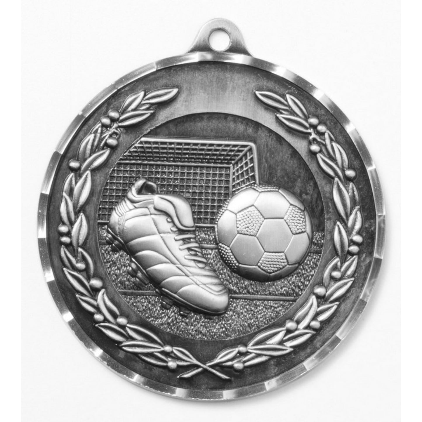 Diamond Cut Soccer Medal 2.75" / Silver