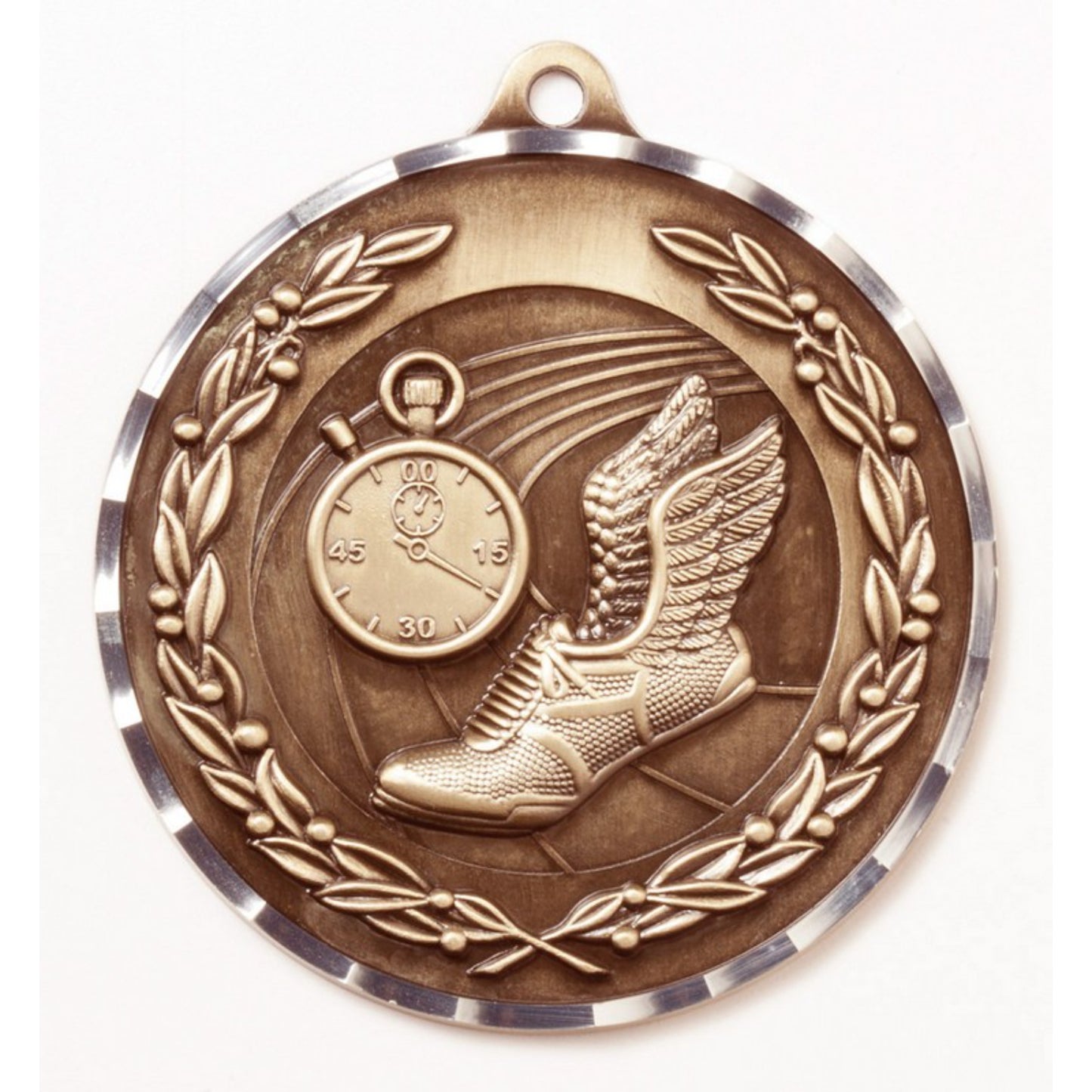 Diamond Cut Track Medal 2.75" / Bronze (Copper Tone)