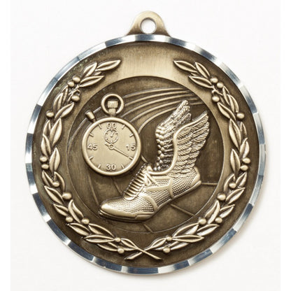 Diamond Cut Track Medal 2.75" / Gold