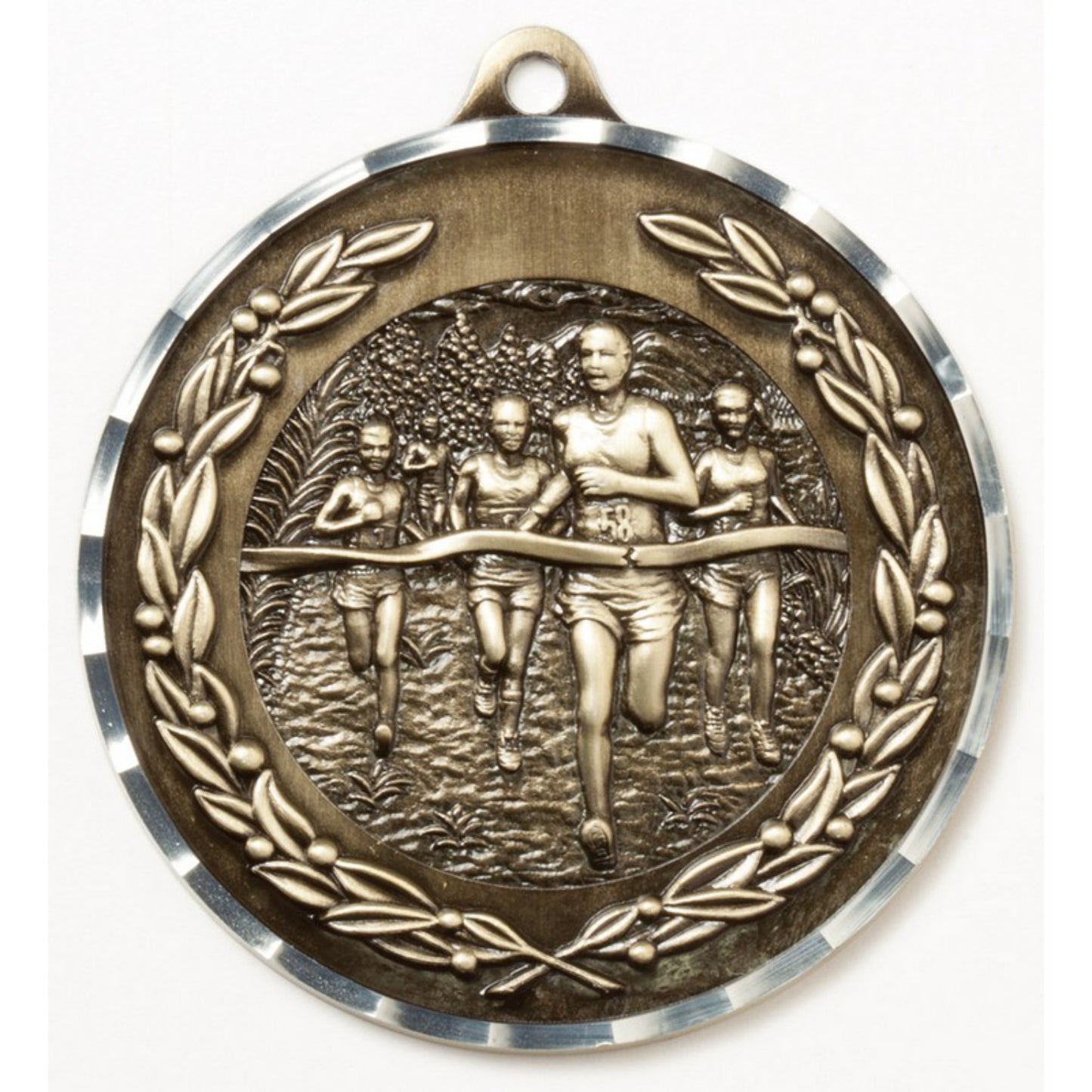 Diamond Cut Cross Country Medal 2.75" / Gold