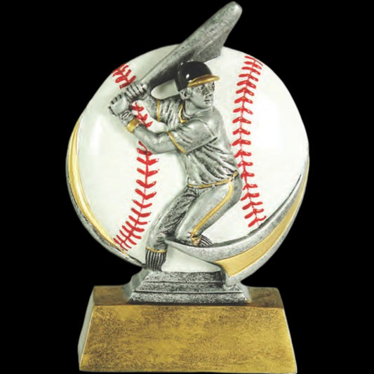 Color 3D Male Baseball Award 5"