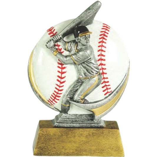 Color 3D Male Baseball Award 5"