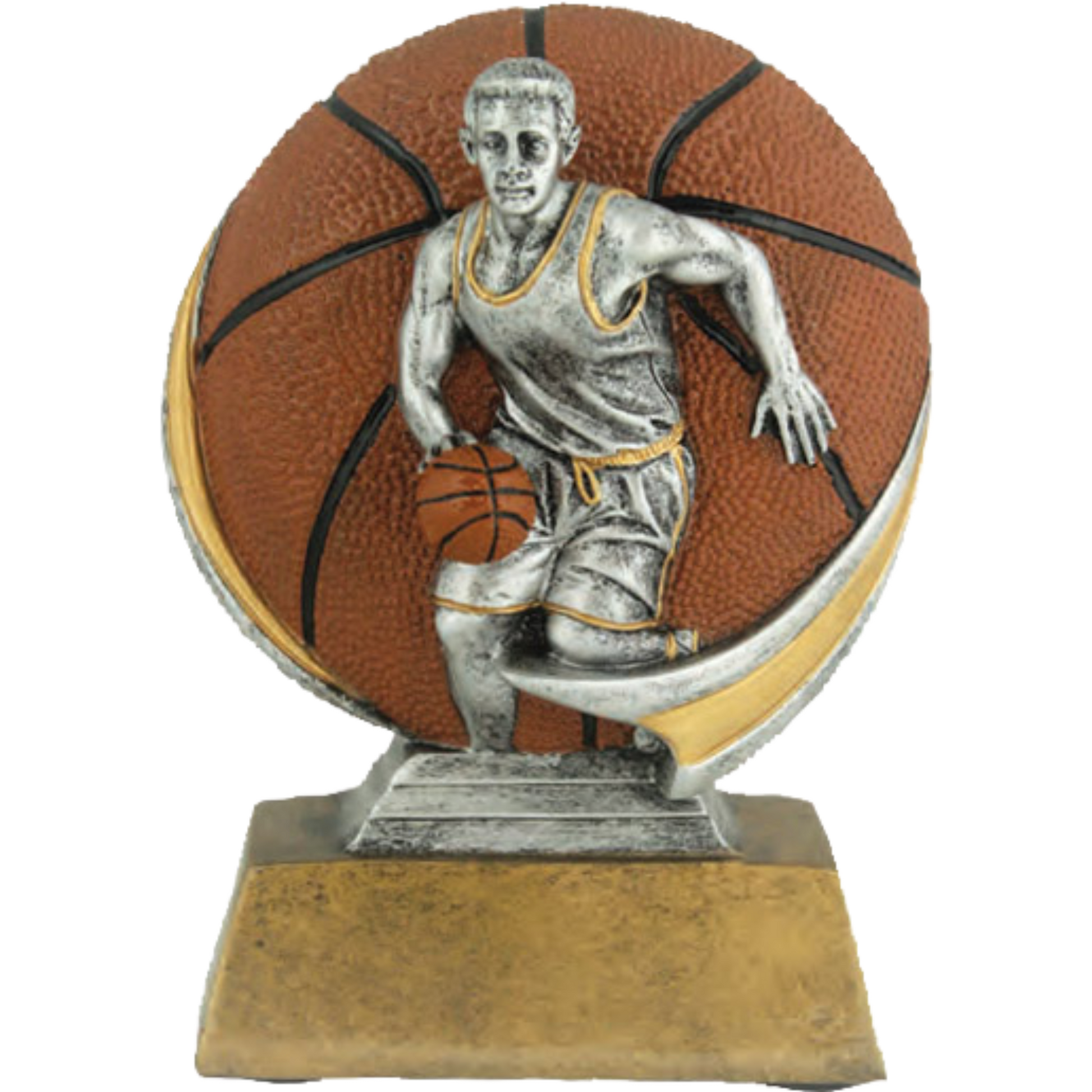 Color 3D Male Basketball Award 5"