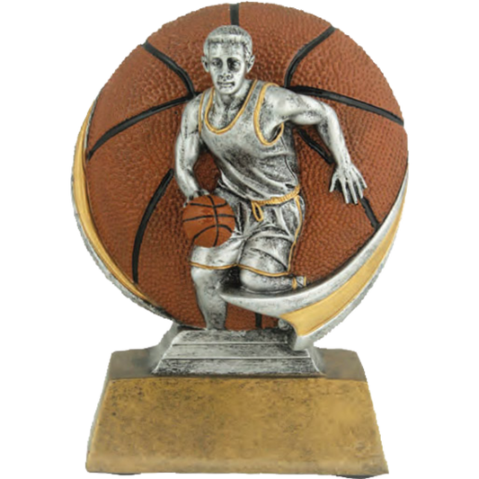 Color 3D Male Basketball Award 5"