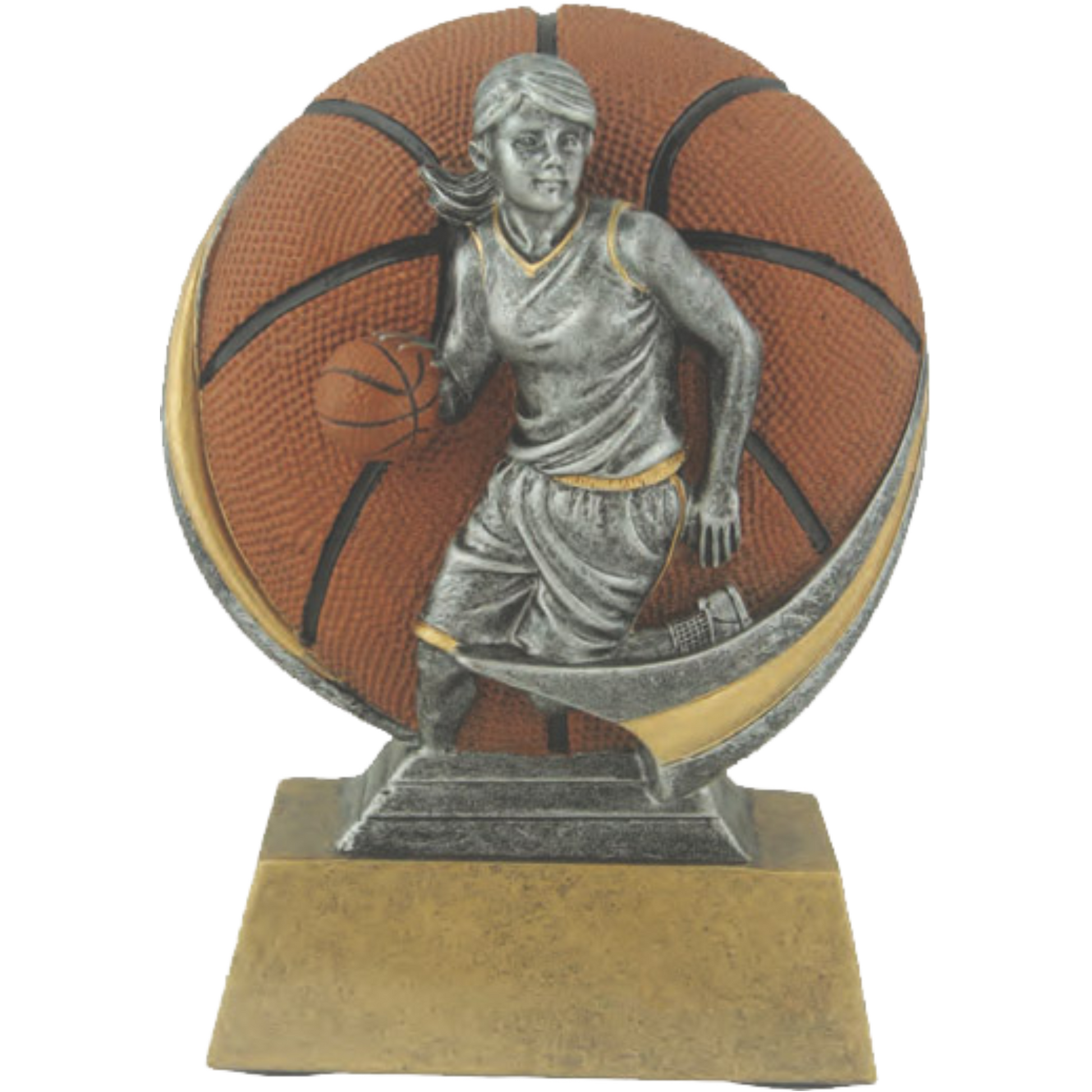 Color 3D Female Basketball Award 5"