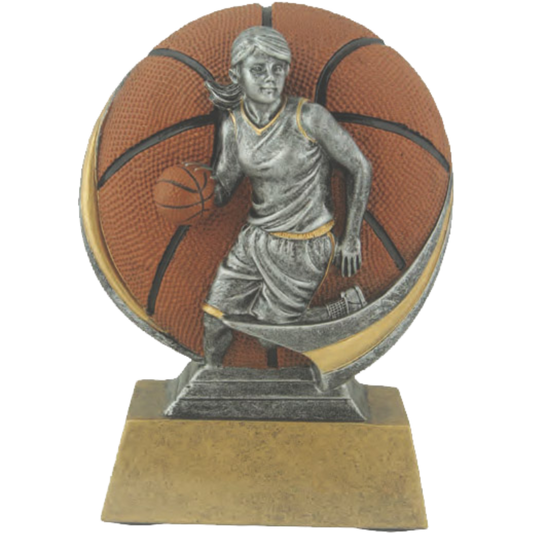 Color 3D Female Basketball Award 5"