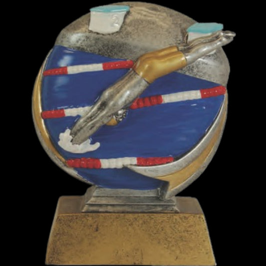 Color 3D Male Swimming Award 5"