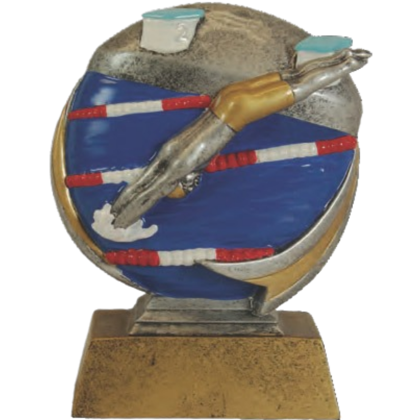 Color 3D Male Swimming Award 5"