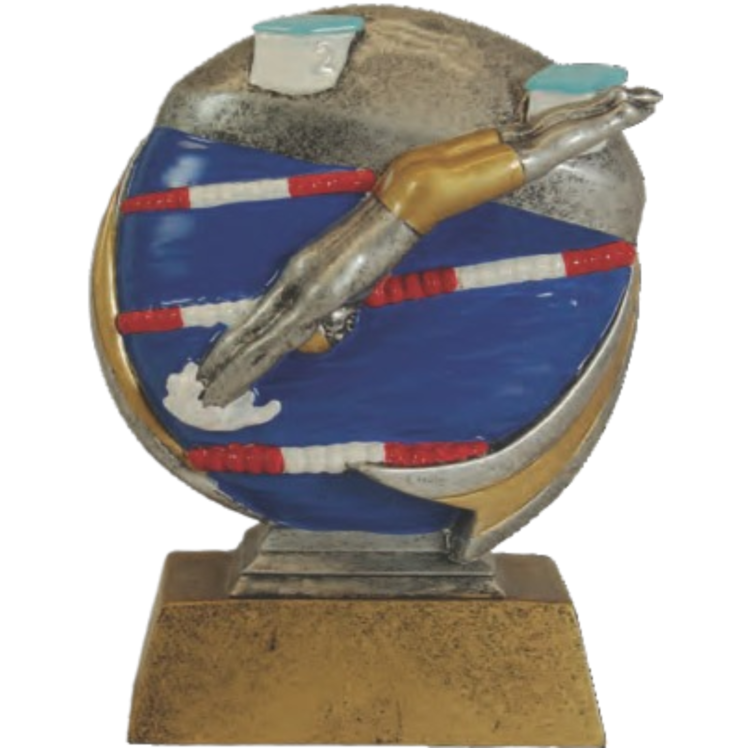 Color 3D Male Swimming Award 5"