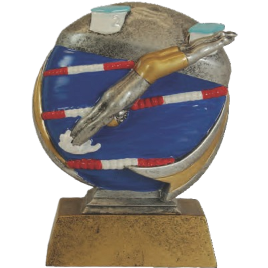 Color 3D Male Swimming Award 5"