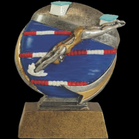 Color 3D Female Swimming Award 5"