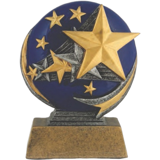 Color 3D Stars Award 5"