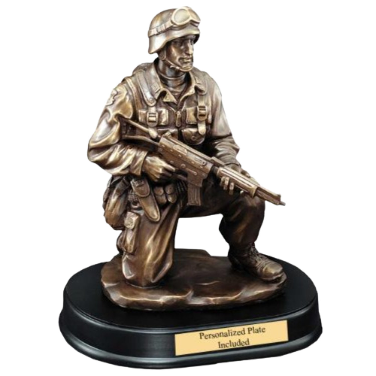 Soldier Kneeling With Rifle Down 10"