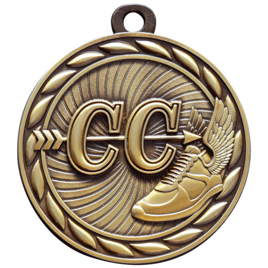 Scholastic Cross Country Medal 2" / Gold