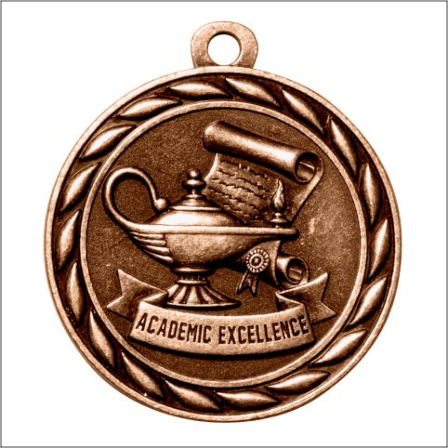 Scholastic Academic Excellence Medal 2" / Bronze (Copper Tone)