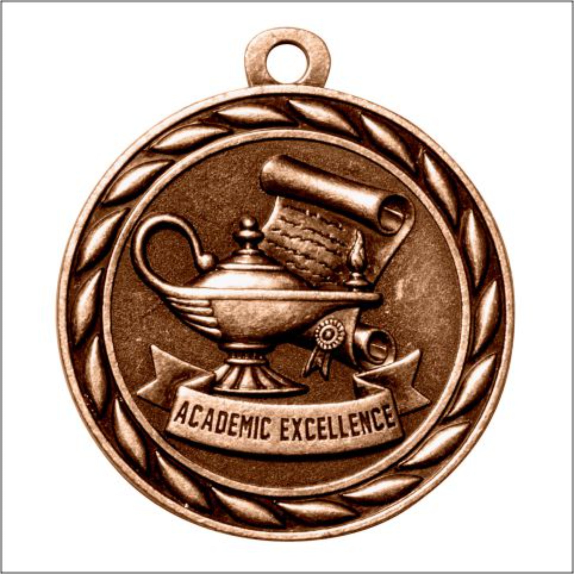 Scholastic Academic Excellence Medal 2" / Bronze (Copper Tone)