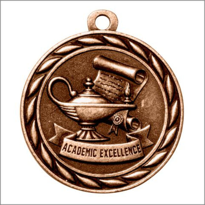 Scholastic Academic Excellence Medal 2" / Bronze (Copper Tone)