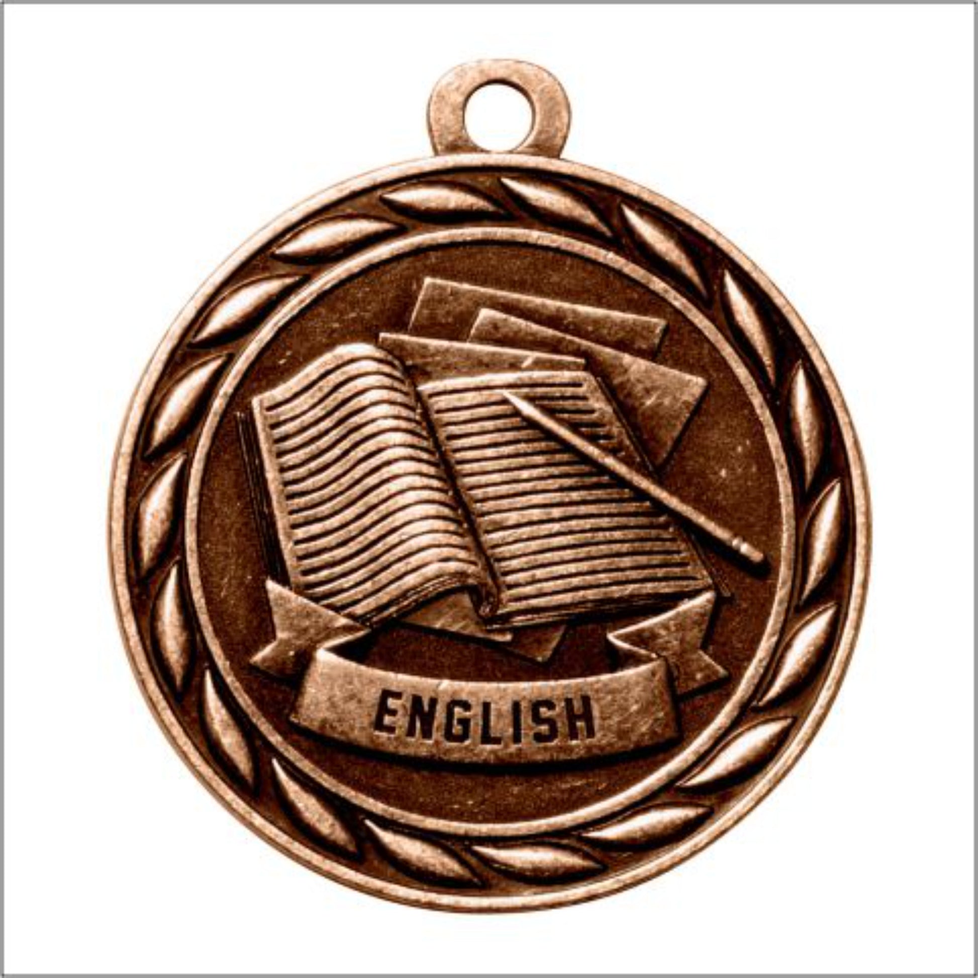 Scholastic English Medal 2" / Bronze (Copper Tone)
