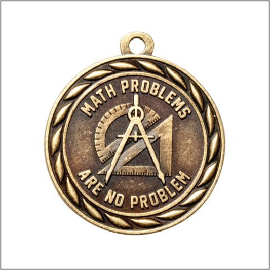 Scholastic Math No Problem Medal 2" / Gold
