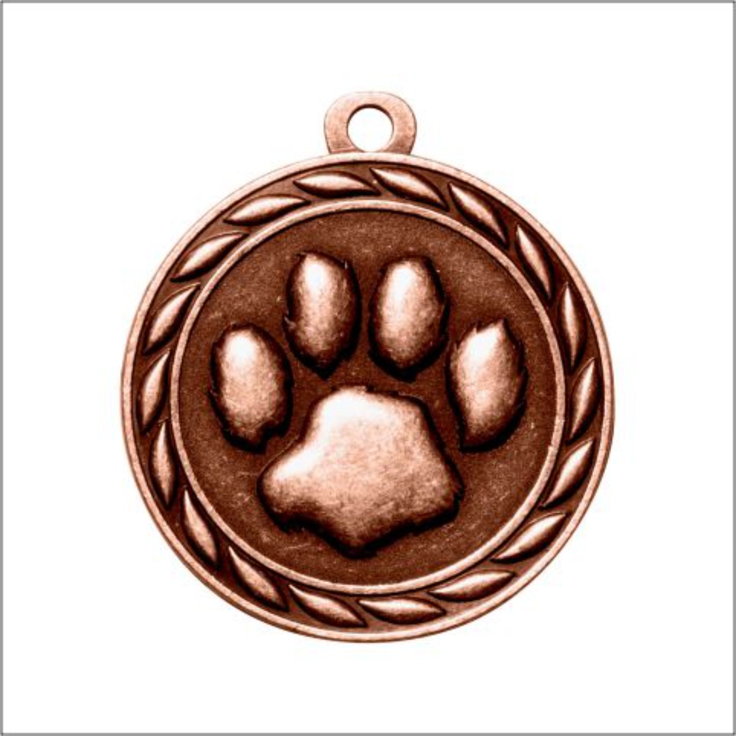 Scholastic Paw Print Medal 2" / Bronze (Copper Tone)