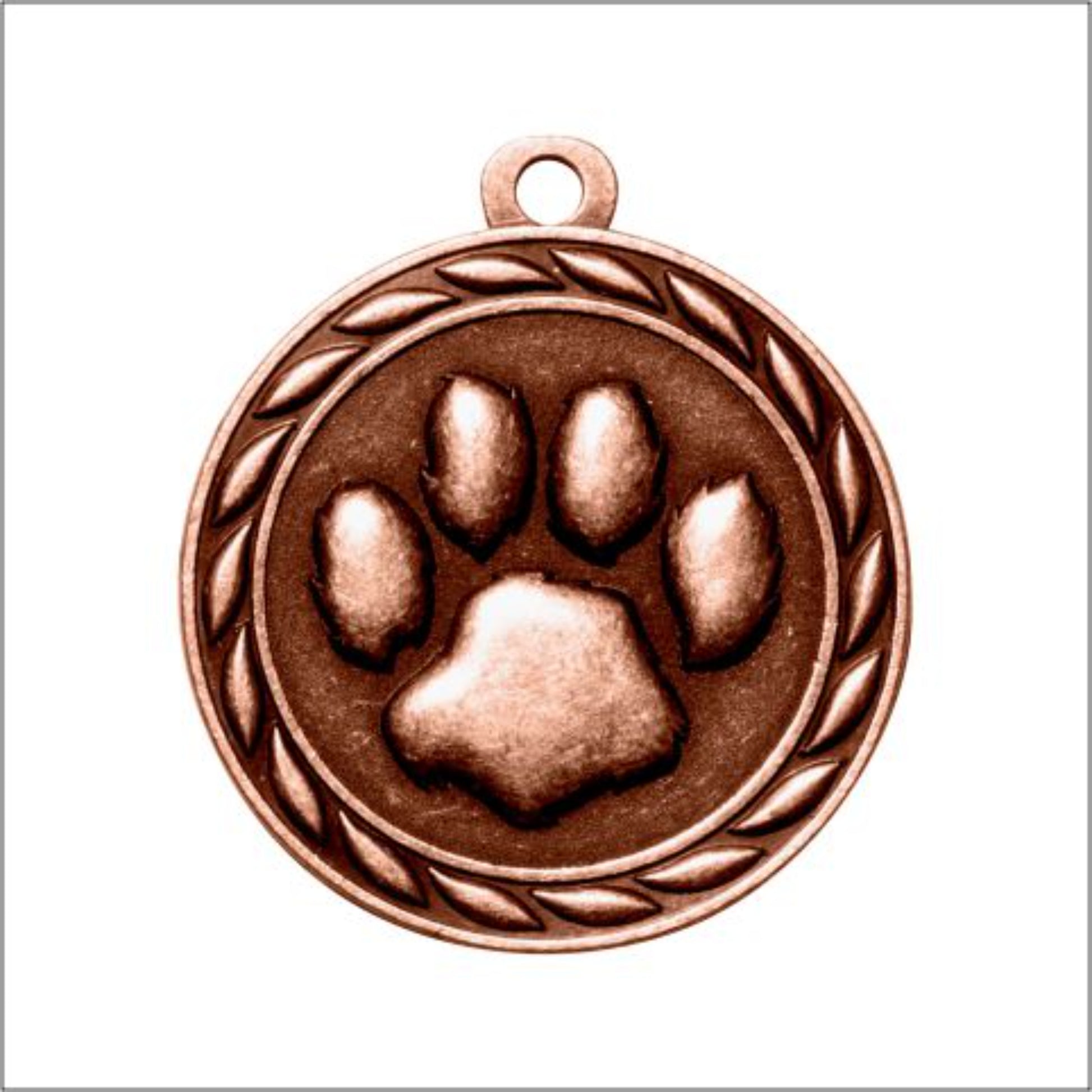 Scholastic Paw Print Medal 2" / Bronze (Copper Tone)