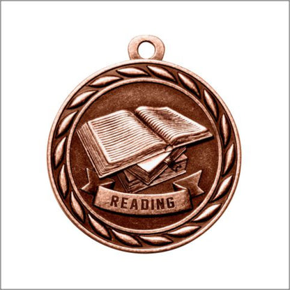 Scholastic Reading Medal 2" / Bronze (Copper Tone)