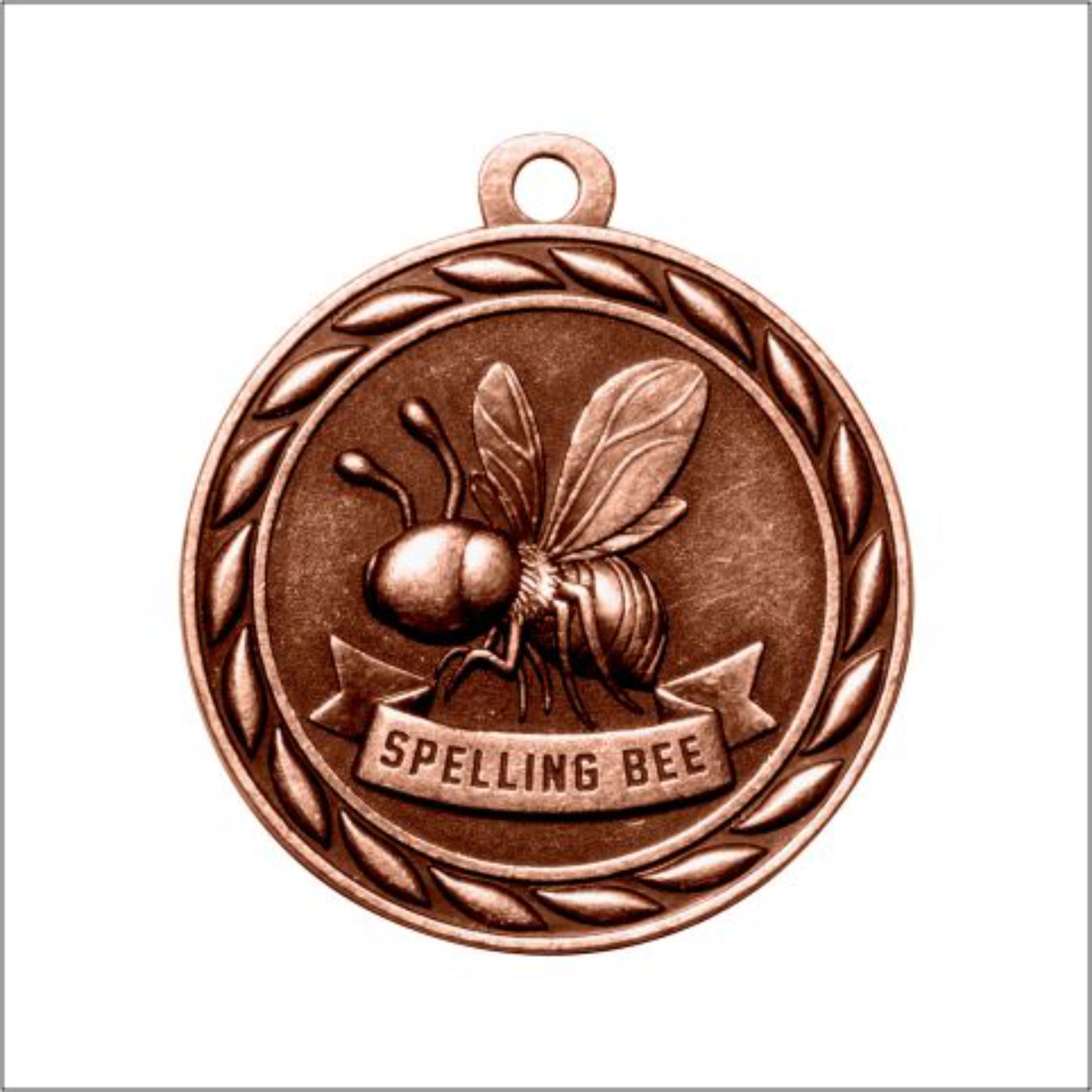Scholastic Spelling Bee Medal 2" / Bronze (Copper Tone)