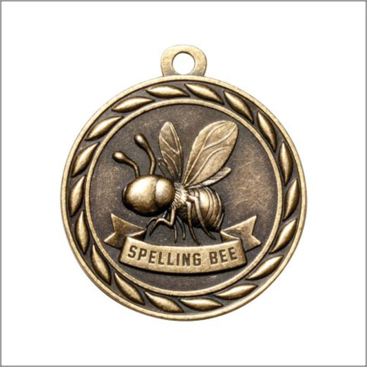 Scholastic Spelling Bee Medal 2" / Gold
