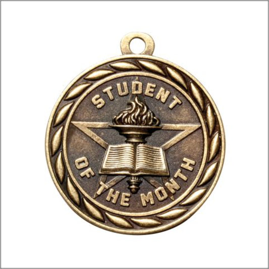 Scholastic Student Of The Month  Medal 2" / Gold