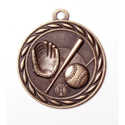 Scholastic Baseball Medal 2" / Bronze (Copper Tone)