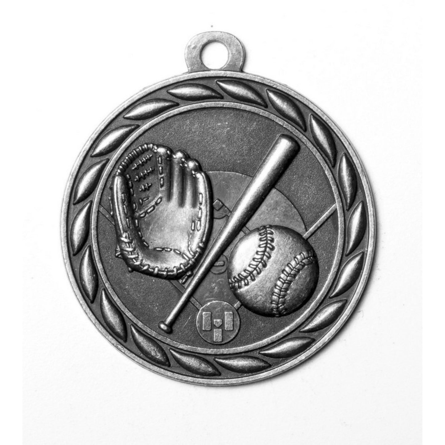 Scholastic Baseball Medal 2" / Silver