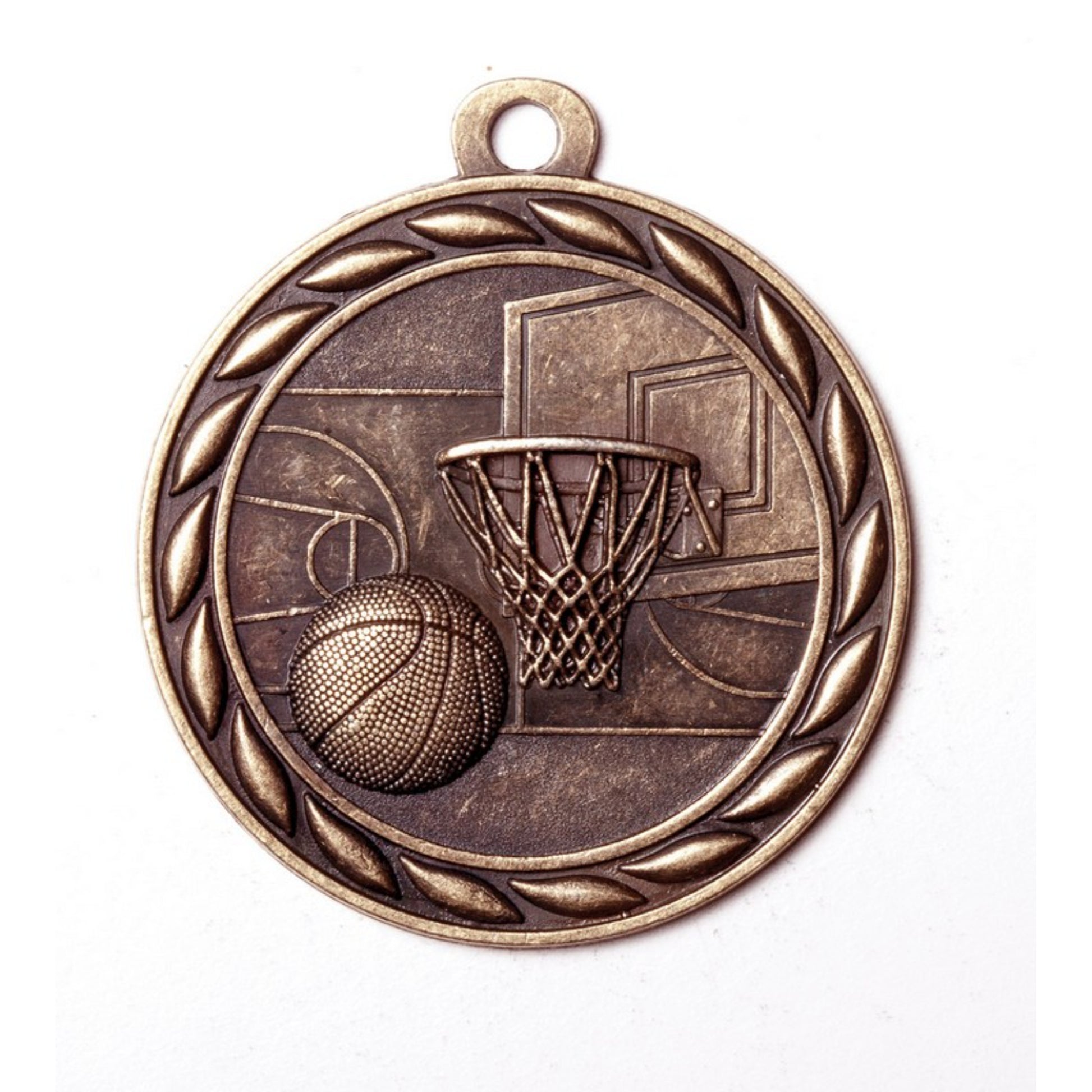 Scholastic Basketball Medal 2" / Bronze (Copper Tone)