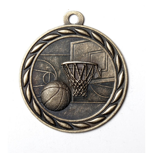 Scholastic Basketball Medal 2" / Gold