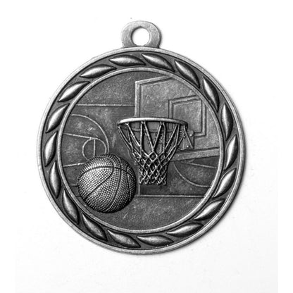 Scholastic Basketball Medal 2" / Silver