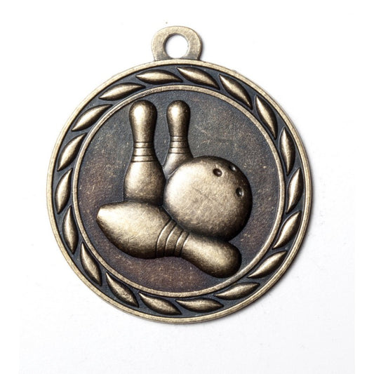 Scholastic Bowling Medal 2" / Gold