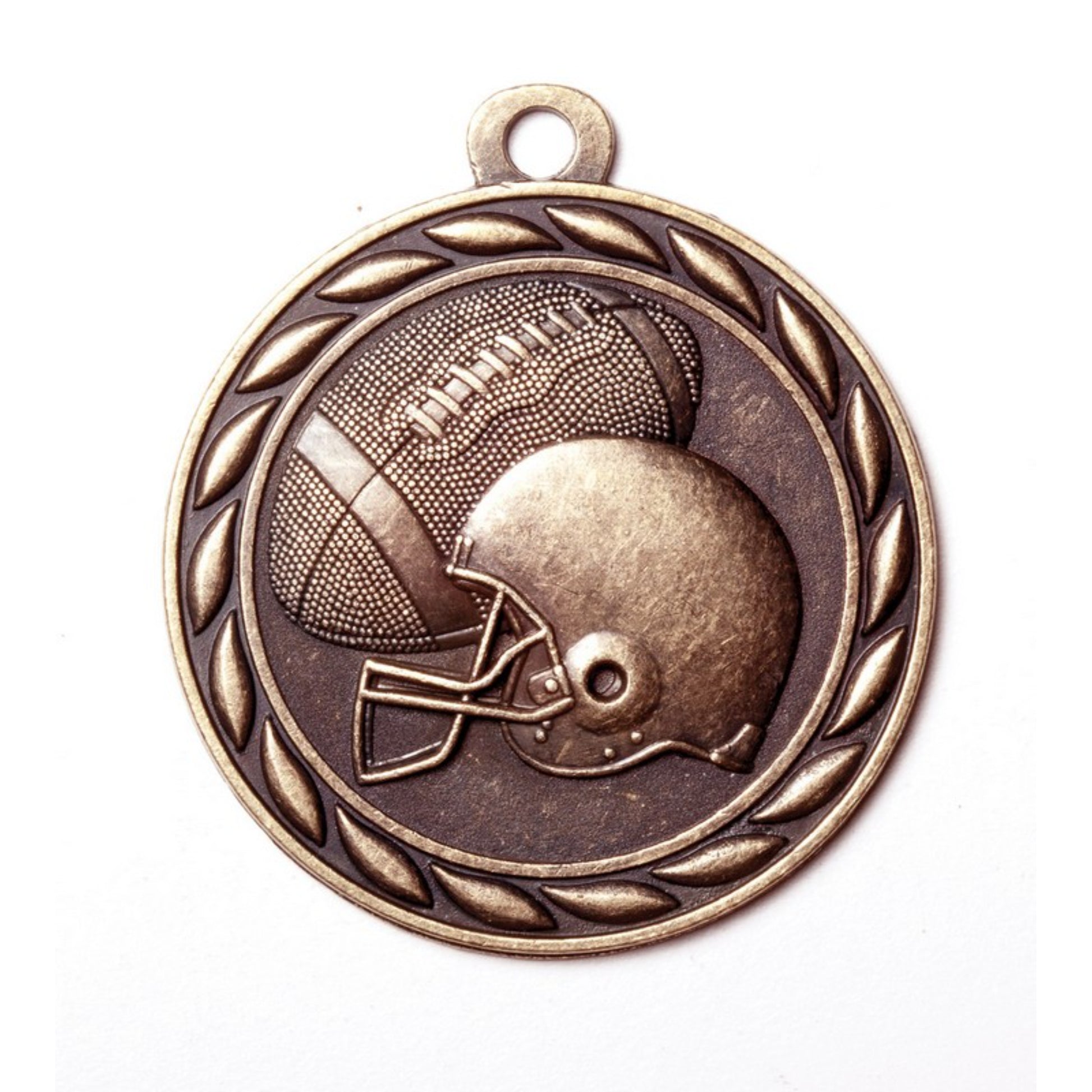 Scholastic Football Medal 2" / Bronze (Copper Tone)