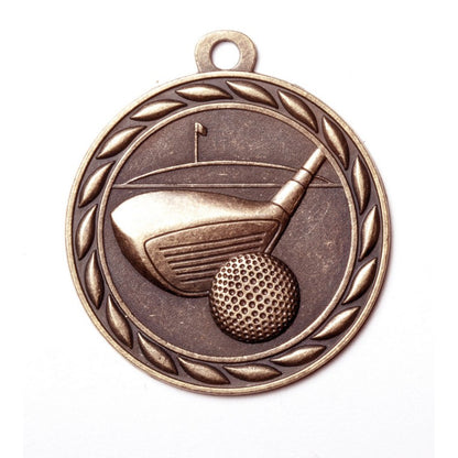 Scholastic Golf Medal 2" / Bronze (Copper Tone)