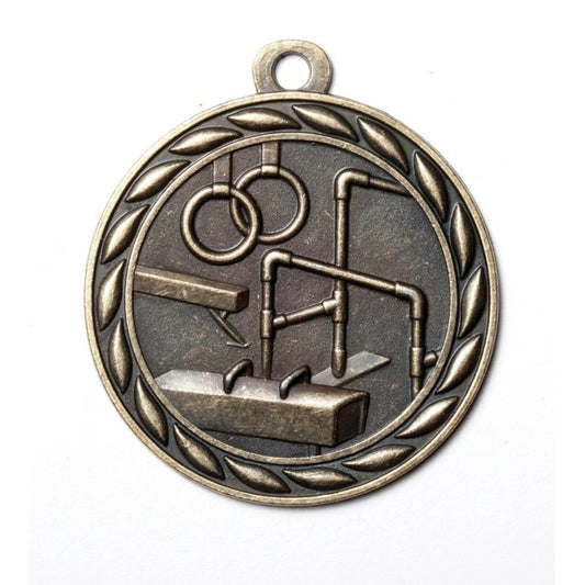 Scholastic Gymnastics Medal 2" / Gold