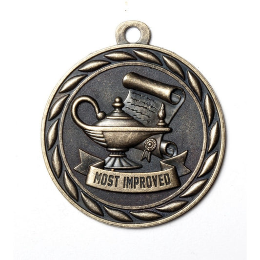 Scholastic Academic Most Improved Medal 2" / Gold