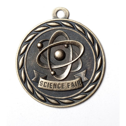 Scholastic Science Fair Medal 2" / Gold