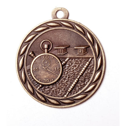 Scholastic Swimming Medal 2" / Bronze (Copper Tone)
