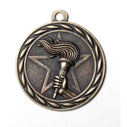 Scholastic Victory Torch Medal 2" / Gold