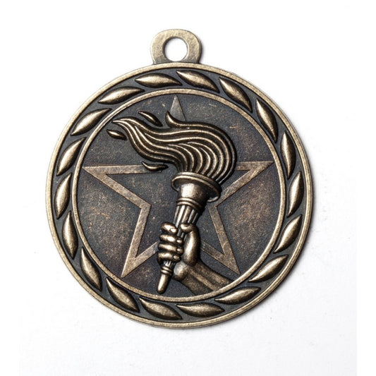 Scholastic Victory Torch Medal 2" / Gold