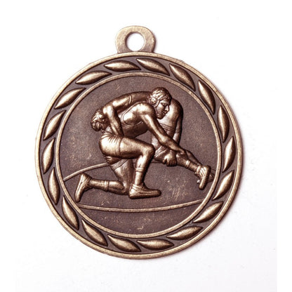 Scholastic Wrestling Medal 2" / Bronze (Copper Tone)