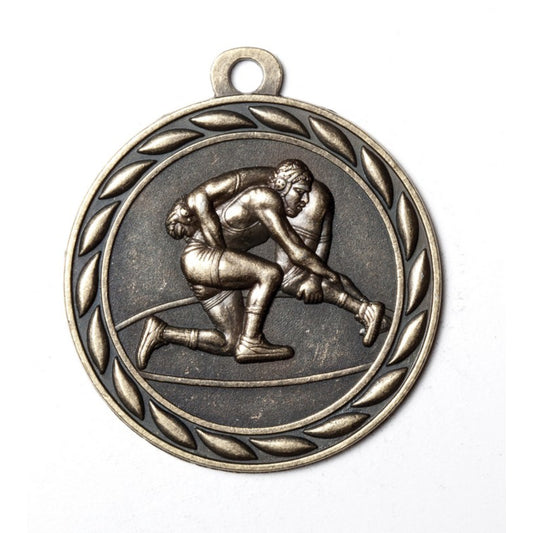 Scholastic Wrestling Medal 2" / Gold
