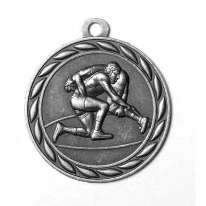 Scholastic Wrestling Medal 2" / Silver