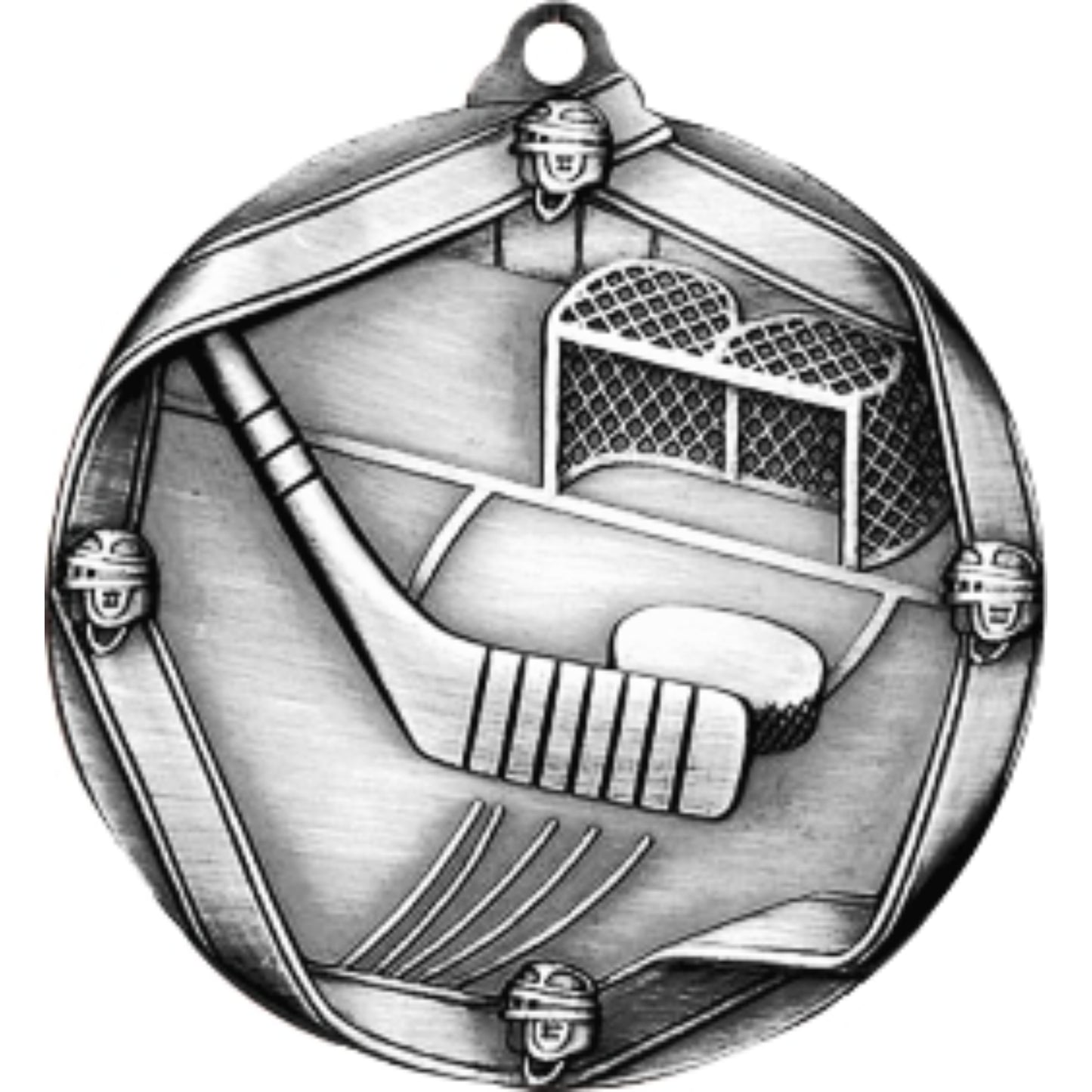 Ribbon Hockey Medal 2.25" / Silver