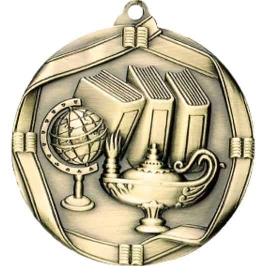 Ribbon Academic Medal 2.25" / Gold